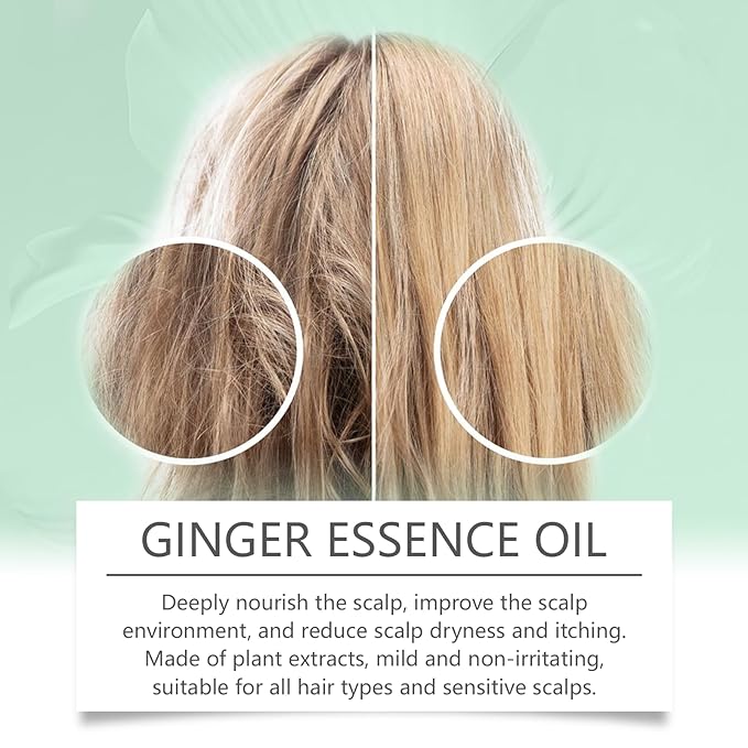 Ginger Hair Care Liquid, 2025 Hair Conditioner, Gentle Moisturising Hair, Hair Conditioner for Regrowth & Loss Treatment, Thickness in Thinning Hair and Hair Loss