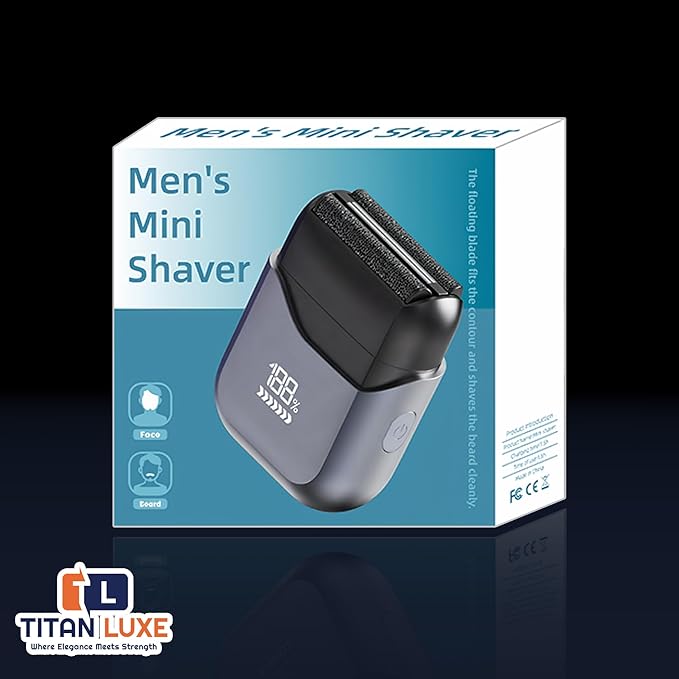 Electric Foil Shavers for Men, Mini Electric Foil Razor for Close Shaving Face with High Speed 3 Floating Blade Heads, Rechargeable IPX7 Waterproof Wet Dry Travel Locked Shaver/Led Display