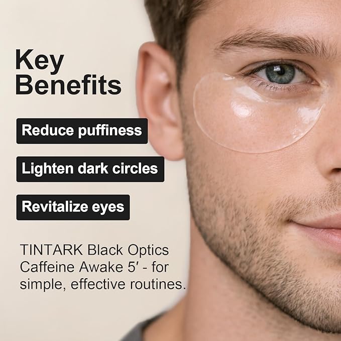Black Optics Hydrogel Eye Patches 28 Pairs, 5-Min Revitalizing Eye Masks with Caffeine Peptides Black Truffle, Reduce Puffy Eyes Dark Circles & Wrinkles, Luxury Spa Gifts for Men & Women