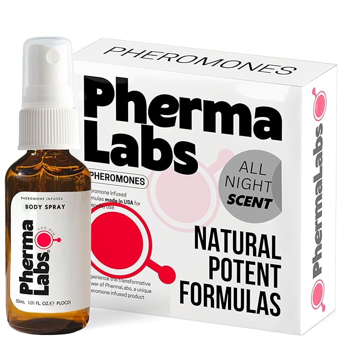 Pheromone Body Spray for Men, Energizing Scent, 1 oz (All Night Scent)