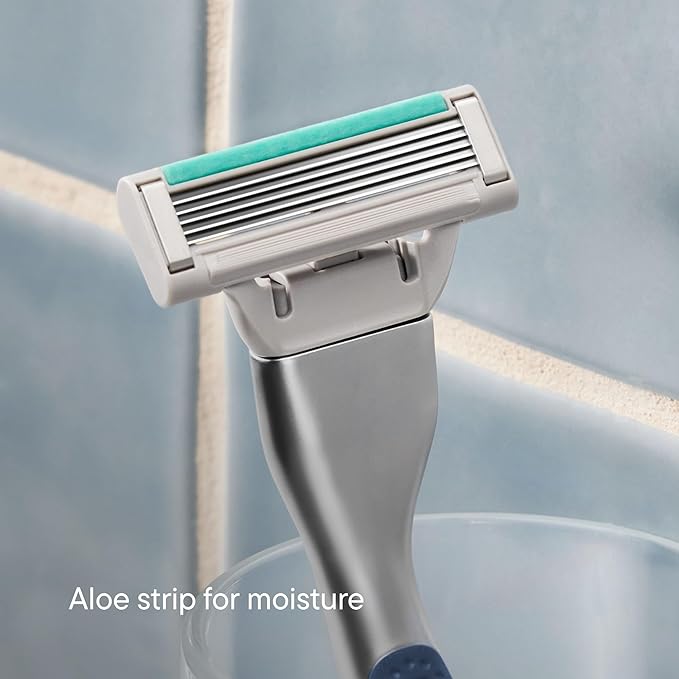 Harry's Plus Razor Refills - 6 Razor Blade Cartridges and Foaming Shave Gel - Compact Cartridge Design for Precise Control - Shaving Kit for Men