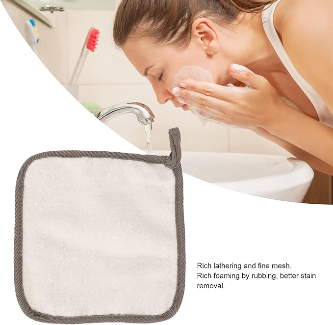 5PCS Exfoliating Washcloth for Face and Body, Dual Textured Wash Cloths for Showering, Travel Shower Rag Body Scrubber Face Wash Cloth for Women and Men (10.23 x 9.45inch)