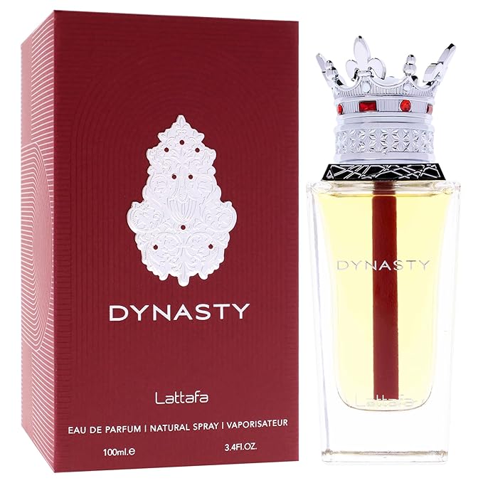 Lattafa Dynasty – Fresh, Spicy, Woody, Aromatic – Eau de Parfum Spray Long-Lasting Fragrance for Unisex, 3.4 Ounce / 100 ml