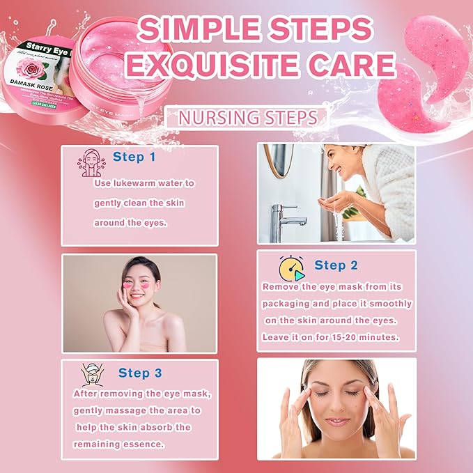 Pack of 60 Eye Pads, Eye Pads Against Dark Circles, Eye Bags, Wrinkles, Eye Pad Mask, Suitable for All Skin Types, Especially for Dry, Sensitive, and Dull Eye Skin