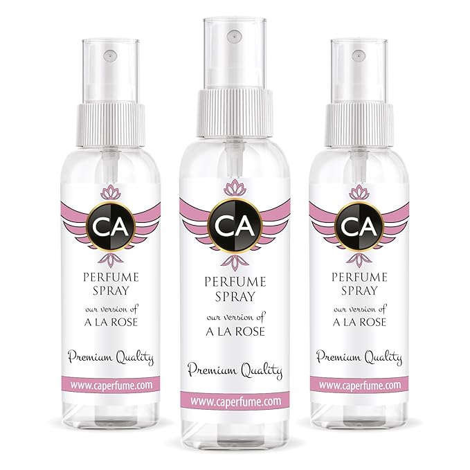 CA Perfume Eco Refill Impression of A La Rose For Women Fragrance Eau de Parfum Spray Refillable Bottle 2 Fl Oz/60ml-X3