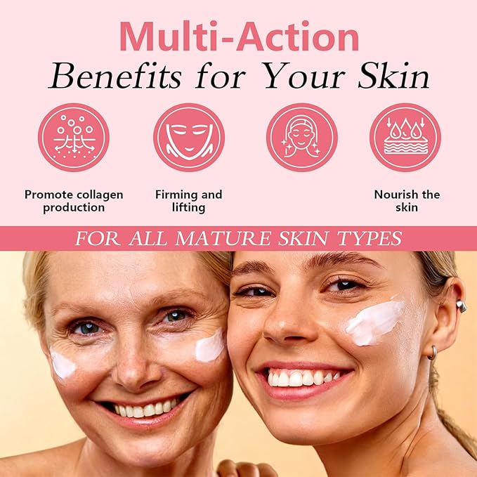 Retinol Cream for Face with Collagen, Collagen Face Moisturizer for Lifting Skin, Day-Night Anti-Aging Cream for Women and Men for Tighten & Smooth Fine lines, Wrinkles and Dryness 1.76 Fl Oz