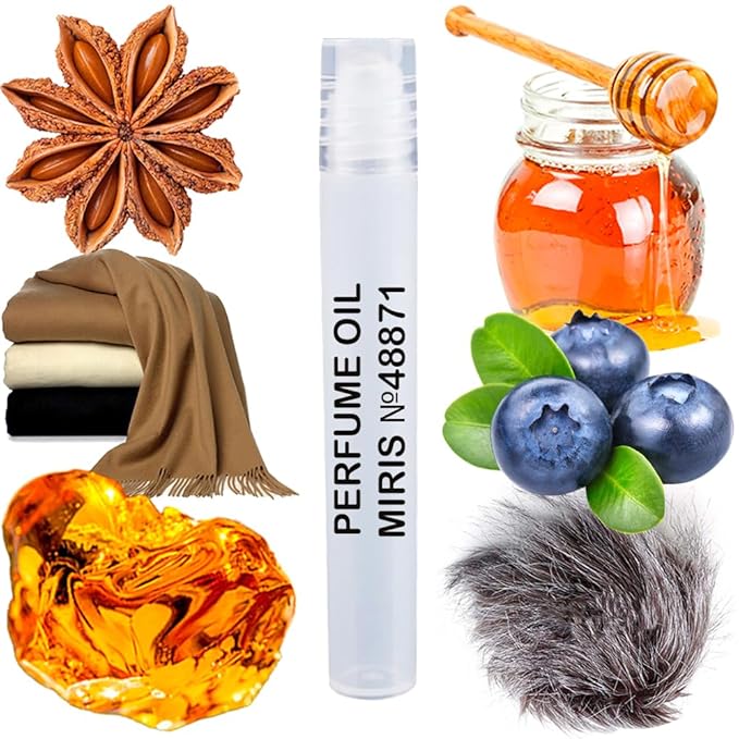 MIRIS No. 48871, Inspired by Oud Kalemat, Long-Lasting Unisex Perfume Oil for Women & Men Roll-On, Rollerball 0.34 Fl Oz / 10 ml