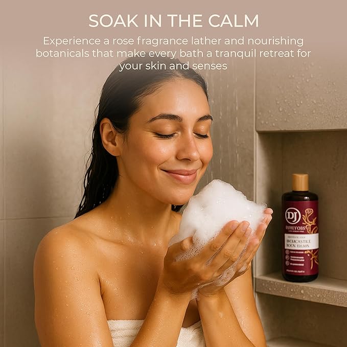 Dr. Jacobs Naturals Pure Castile Soap Liquid Body Wash, Rose - Plant Based Body Soap Infused with Vitamin E and Aloe Vera to Moisturize Dry and Sensitive Skin - Made in The USA - 32 oz, Pack of 2