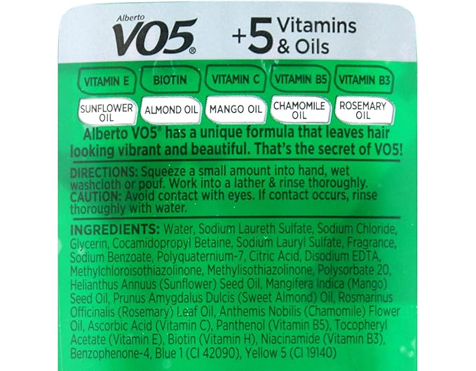 Alberto VO5 Men’s 3-in-1 Shampoo, Conditioner & Body Wash, Fresh Energy, 15 fl oz, 2 Pack – Daily All-in-One Cleanser for Hair & Body