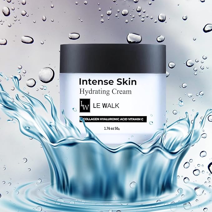 Day and Night Collagen Hydrating Cream for Women and Men, Moisturizing Cream for Dry Skin, Made with Hyaluronic Acid, Jojoba Esters, Collagen, and Vitamins C and E, 1.76 oz Tub
