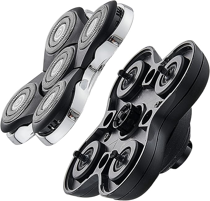 Upgraded Magnetic 5 Blade Replacement Head for Skull Shaver Pitbull Gold PRO & Palm Shavers – Floating Flex Heads, Wet/Dry Washable, Smooth Bald Head Shave