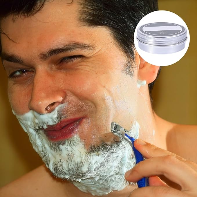 Beavorty Men Shaving Soap Puck 3Oz Moisturize Soap for Facial Care Rich Lather Soothing Skin after Shave