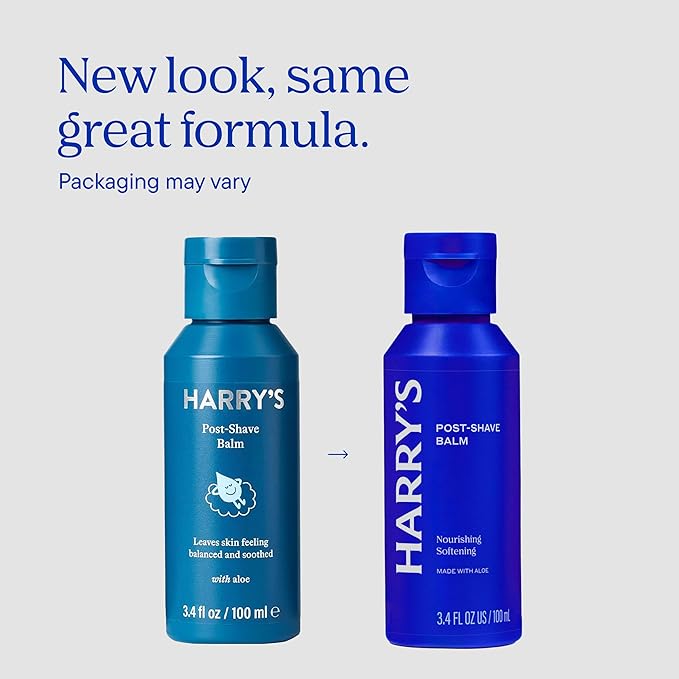 Harry's Post-Shave Balm for Men with Aloe - 3.4 fl oz - Calms and Soothes Skin After Shaving, (Pack of 4)