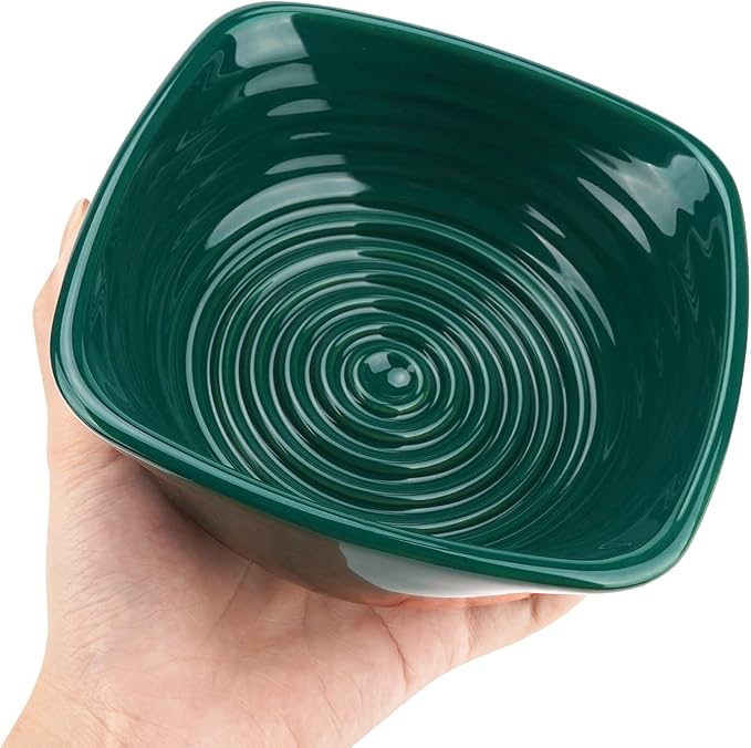 Linkidea Ceramic Shaving Soap Bowl, Wide Mouth Grooming Cup for Men, Foaming Dish for Wet Shave, Easy Lathering, Compatible with All Shaving Brushes (Green)