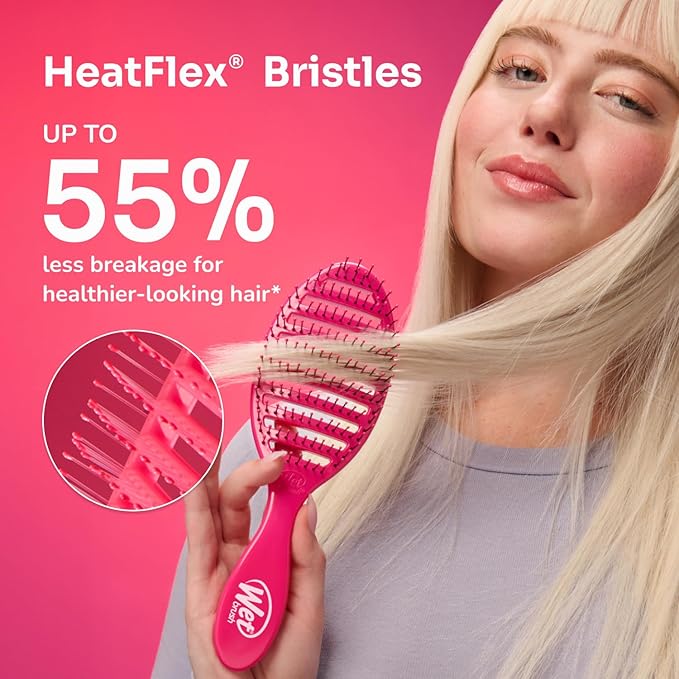 Wet Brush Paddle Detangler Hair Brush, Sky, Ultra-Soft IntelliFlex Bristles with AquaVent Design, Great For Treatment & Mask Application, Women, Men, Wet, Dry and Damaged Hair