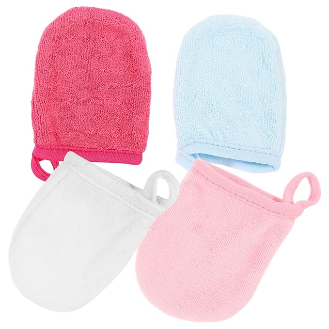 20pcs Comfortable Sleep Mask Mitts Face Cleaning Gloves Reusable Makeup Remover Mitts for Women Men