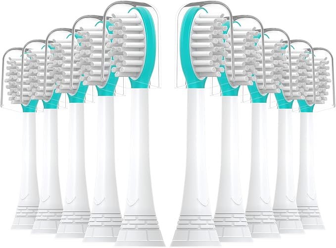 Kids Replacement Toothbrush Heads 10 Pack for Philips Sonicare Electric Toothbrush Soft Brush Head for Child 7+ for Boy Girl,Blue