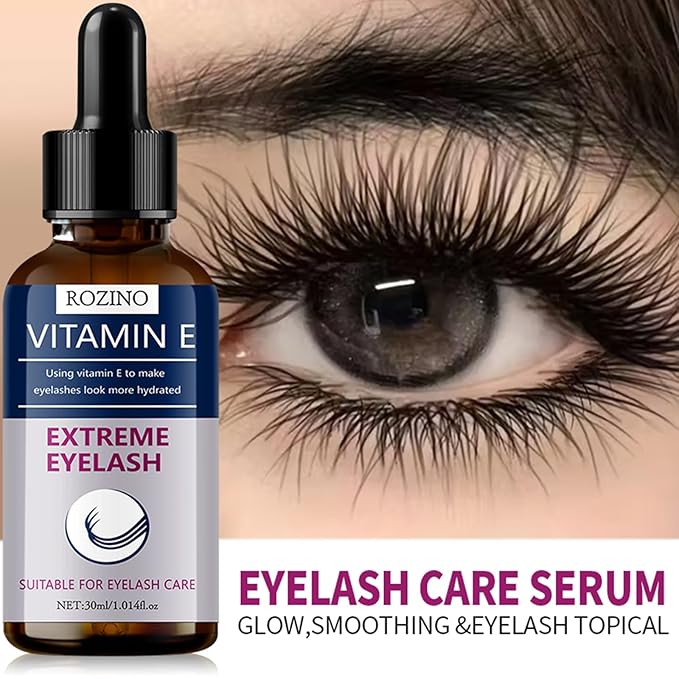 Eyelash and Eyebrow Nourishing Treatment with Vitamin E and Botanicals，Daily Conditioning Essence to Support Healthy, Fuller-Looking Lashes and Brows (Vitamin E)