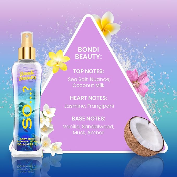 Bondi Beauty Body Mist by So…? for Women - 6.9 oz Body Mist - Pack of 2