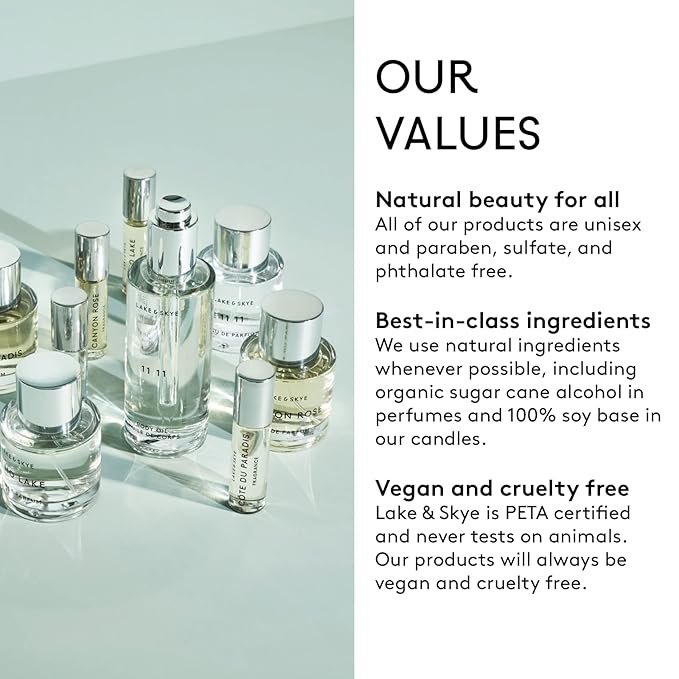 Lake & Skye Midnight 07 Eau de Parfum Spray - 0.06 fl oz (2 ml) Long Lasting Fragrance - Amber, Vanilla, Patchouli, Rose, Fruity, Vegan, Paraben-Free, Cruelty-Free