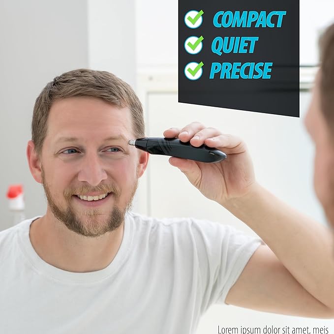 Nose Hair Trimmer for Men Women - Electric Nose Hair Clipper with Powerful 8000RPM Motor, IPX7 Waterproof Wet/Dry Use, Travel Lock, Portable Design USB Rechargeable