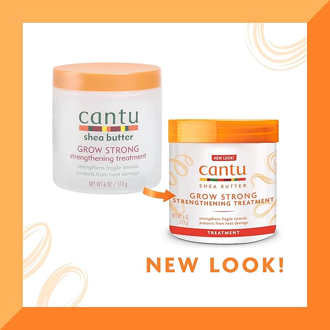 Cantu Grow Strong Strengthening Treatment with Shea Butter, 6 oz (Packaging May Vary) (Pack of 2)