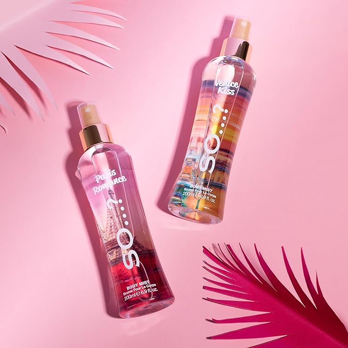 So…? Venice Kiss Body Mist - Vanilla Gourmand with Fruity Floral Perfume for Women - Refreshing Body Spray, Gifts 6.9 oz