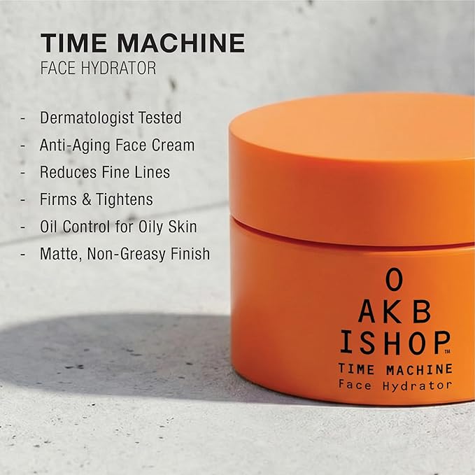 Time Machine Men’s Face Moisturizer – Anti Aging Cream with Caffeine, Hyaluronic Acid & Squalane – Firming, Lightweight, Non-Greasy – 1.69 oz