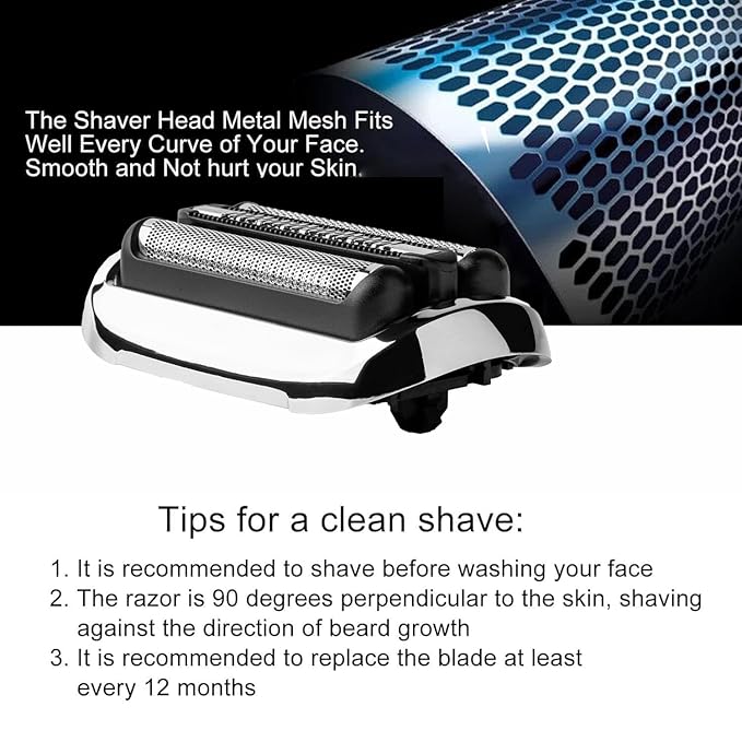 73S-Series 7 Replacement Foil & Blades Compatible with Braun S7 Replacement Head,73S Replacement Shaver Heads for Braun Series 7 360 Electric Razors Shaver 5764 7020s 7025s 7085cc 7027cs 7071cc 7075cc