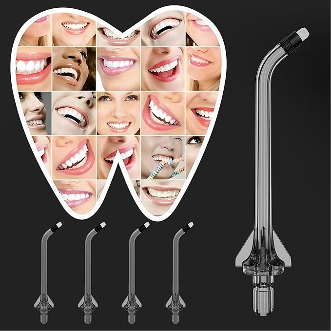 Replacement Heads for Nicwell, Oralfree, WELLFINE, Hangsun, Tovendor Water Flosser,4 Orthodontic Replacement Heads Oral Irrigator Jet Tip(Orthodontic Tips)