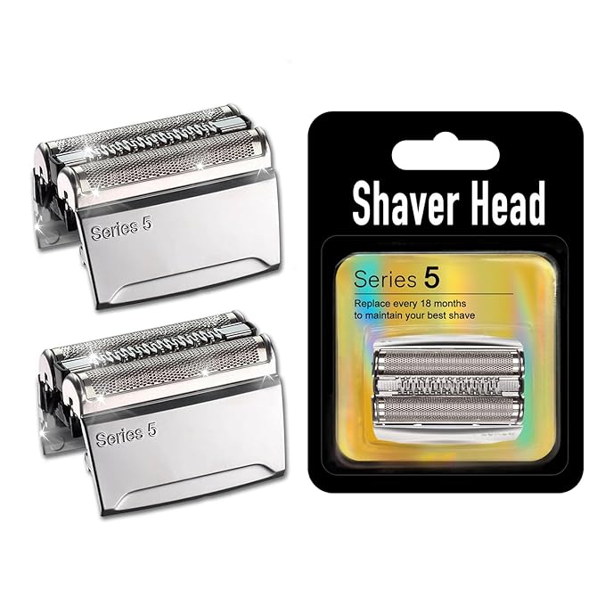 2 PACKS 52S Series 5 Electric Shaver Replacement Head for Men Razor Shaving Blades Compatible with 52S Replacement Electric Shaver Heads Braun Series 5: 5090/5190cc, 5040/5140s, 5030s, 5147s, 5145s
