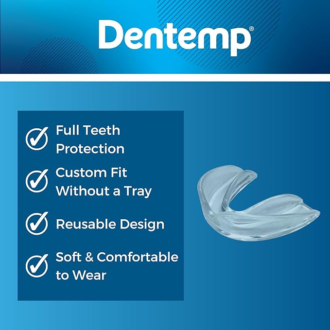 Dentemp Protect-It Custom Fit Mouth Guard 4 Pack for Teeth Grinding at Night - Night Guards for Sleep
