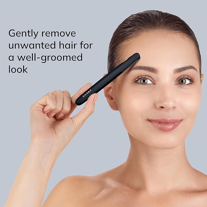 GESKE Precision Trimmer | 4 in 1 | Painless, Hygienic Hair Remover | Precise Hair Trimmer Tool | Face & Body | Men & Women | Grooming Device | Hypoallergenic, Easy-to-exchange Blades | All Skin Types
