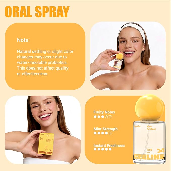 Oral Spray Duo – Orange & Cucumber Flavor, 20ml Each, Fresh Breath & Oral Care, Pack of 2
