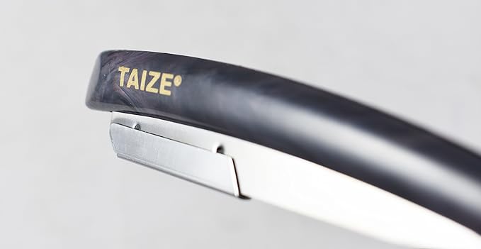 TAIZE - Straight Edge Razors -Professional Barber-Percent Stainless Steel Black Marble - 5''