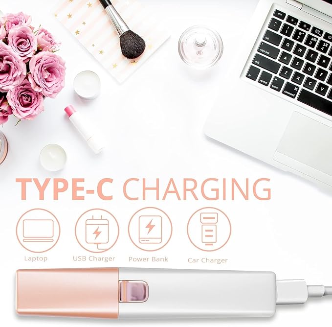 Eyebrow Facial Hair Remover for Women: Rechargeable 2 in 1 Face Shavers and Eyebrow Trimmer - Painless Electric Hair Removal Device for Face Eyebrows Lips Peach Fuzz with Light
