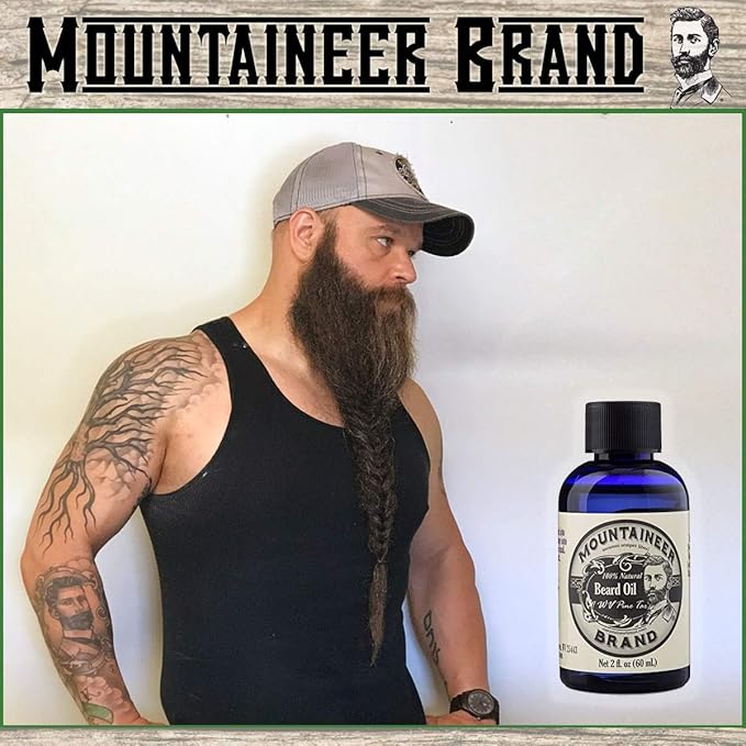 Mountaineer Brand Natural Unscented Beard Oil | Made in West Virgina | Hydrates, Moisturises, Softens & Conditions for Beard Growth | Treats Dry Itchy Beards for Men | 2oz