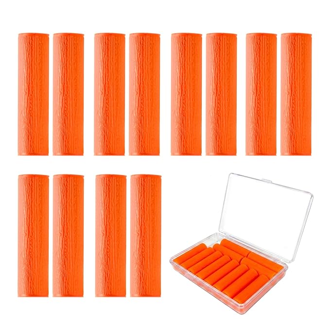 12PCS Aligner Chew, Aligner Trays Chompers for Invisalign, Dental Chew with Travel Carrying Case (Orange)