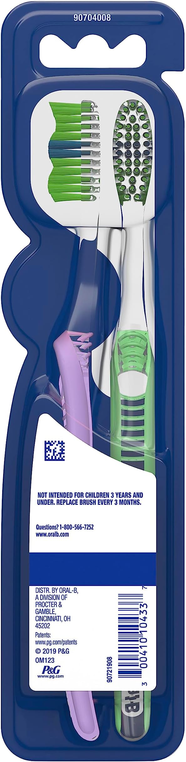 Oral-B Indicator Color Collection Toothbrushes, Medium, 2 Count (Pack of 2)