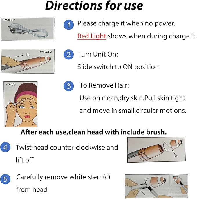 USB Rechargeable Portable Electric Eyebrow Trimmer Pen for Women, Painless Precision Hair Remover, Safe Shaver Razor Tool for Face, Leg, Lip, Armpit, Hand (Rose Gold)