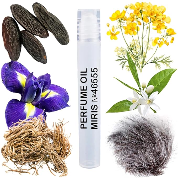 MIRIS No. 46555, Inspired by No. 19 Poudre, Long-Lasting Perfume Oil for Women Roll-On, Rollerball 0.34 Fl Oz / 10 ml