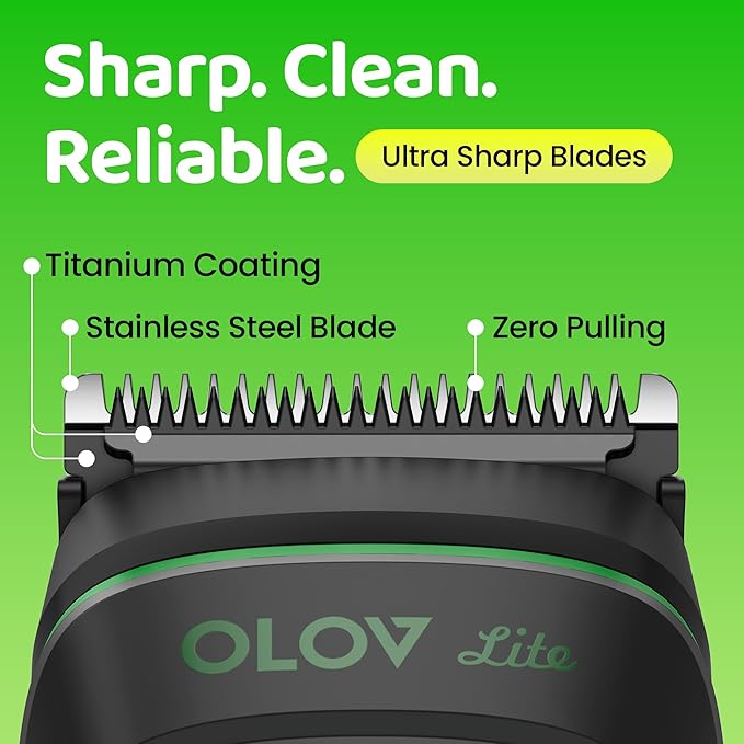 Electric Beard Trimmer for Men,Nose Hair Trimmer & Electric Razor 10-in-1 Grooming Kit Cordless Shaver Gift-Ready for Men(Green)