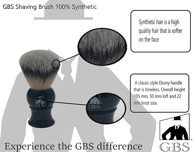 G.B.S Black Luxury Shaving Kit - Wood Straight Razor, Mug, Natural Soap, Brush, Alum block, Strop and Paste Grooming Kit, Black