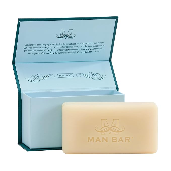 San Francisco Soap Company Coastal Driftwood Fragrance Man Bar - CLEAN - No Harmful Chemicals - Good for All Skin Types - Made in the USA