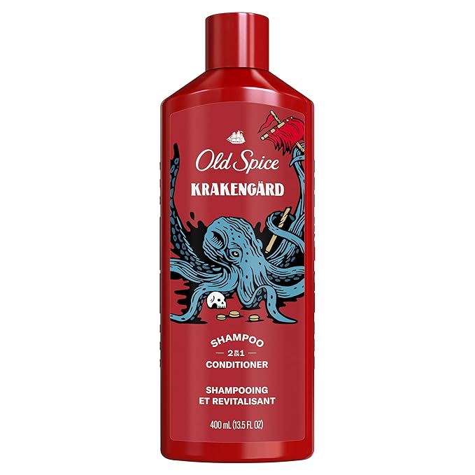 Old Spice Krakengard 2-in-1 Shampoo & Conditioner for Men, Healthier, Fuller, More Moisturized Looking Hair, 13.5 Fl Oz Each (Pack of 6)