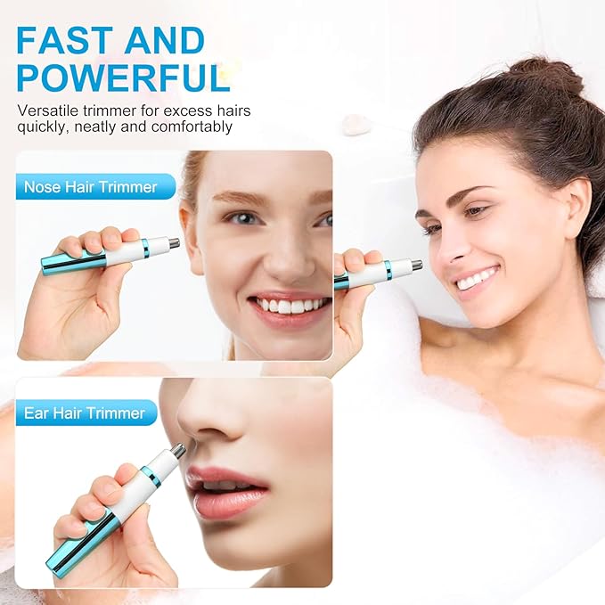 Areyzin Women's Nose Hair Trimmer, Powerful and Versatile, Waterproof and Easy to Clean, Compact and Portable