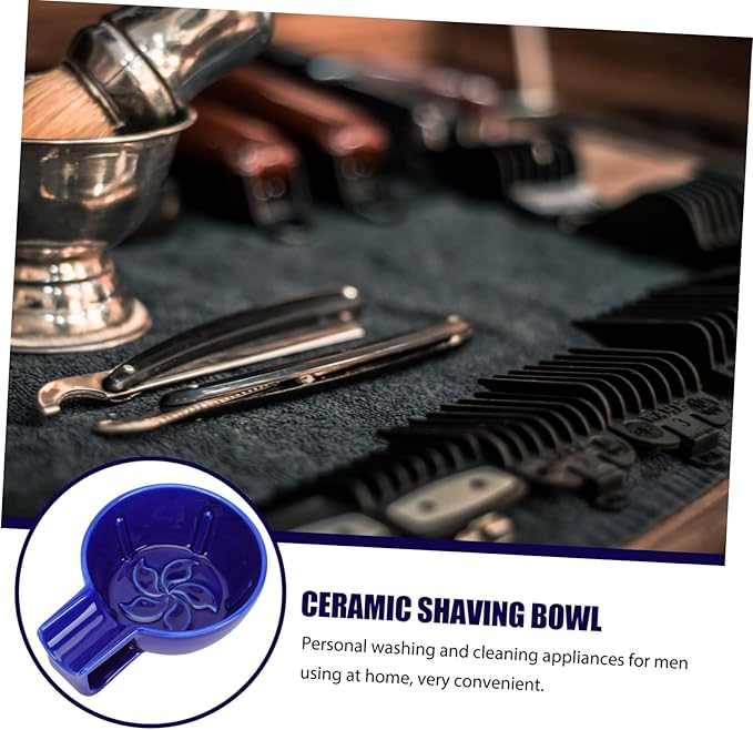 Ceramic Shaving Soap Bubble Bowl for Men Large Capacity Foaming Dish Practical Shaving Accessory for Home and Travel