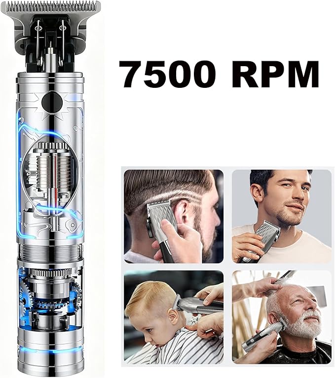 Beard Trimmer for Men Cordless Hair Clippers with LCD Display Professional Gooming Set Haircut Trimmers Rechargeable Shaver Gift for Kid Boyfriend Boy Family