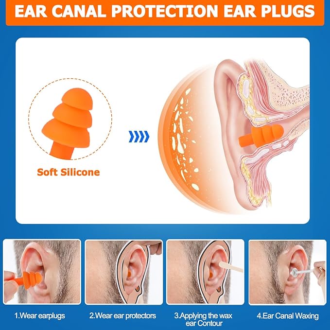 Ear Wax Hair Removal Kit 100g Ear & Nose Hair Wax Kit with 30 Pcs Nose Waxing Sticks for Men and Women at Home Earplugs Hair Removal Lasting Kit Safe Easy Quick & Painless