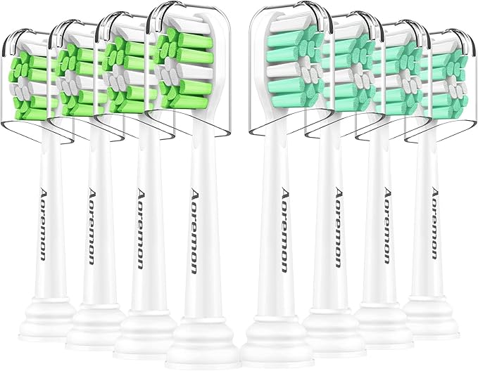 Aoremon Replacement Heads for Sonicare Philips Toothbrush: Compatible with Sonicare DiamondClean HX6063/65, 2 Series Hx9023/65 and Other Click on Electric Toothbrush
